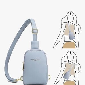Elegant Sky Blue Crossbody Bag